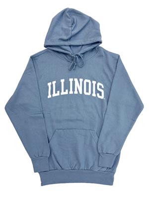 Image of ILLINOIS ARCH FASHION COLOR HOODIE -  lakeblue